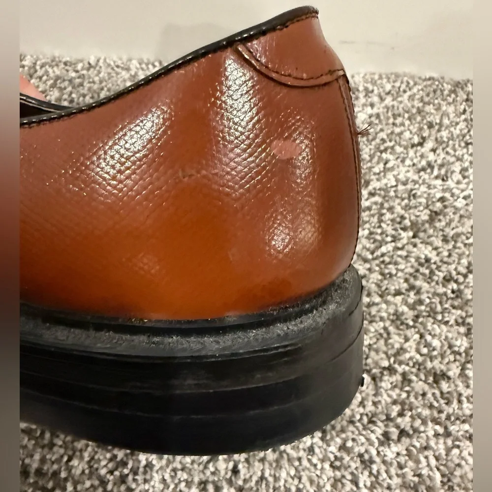 Hofheimer's Cavaliers men's brown leather Oxford dress shoes, size 12
